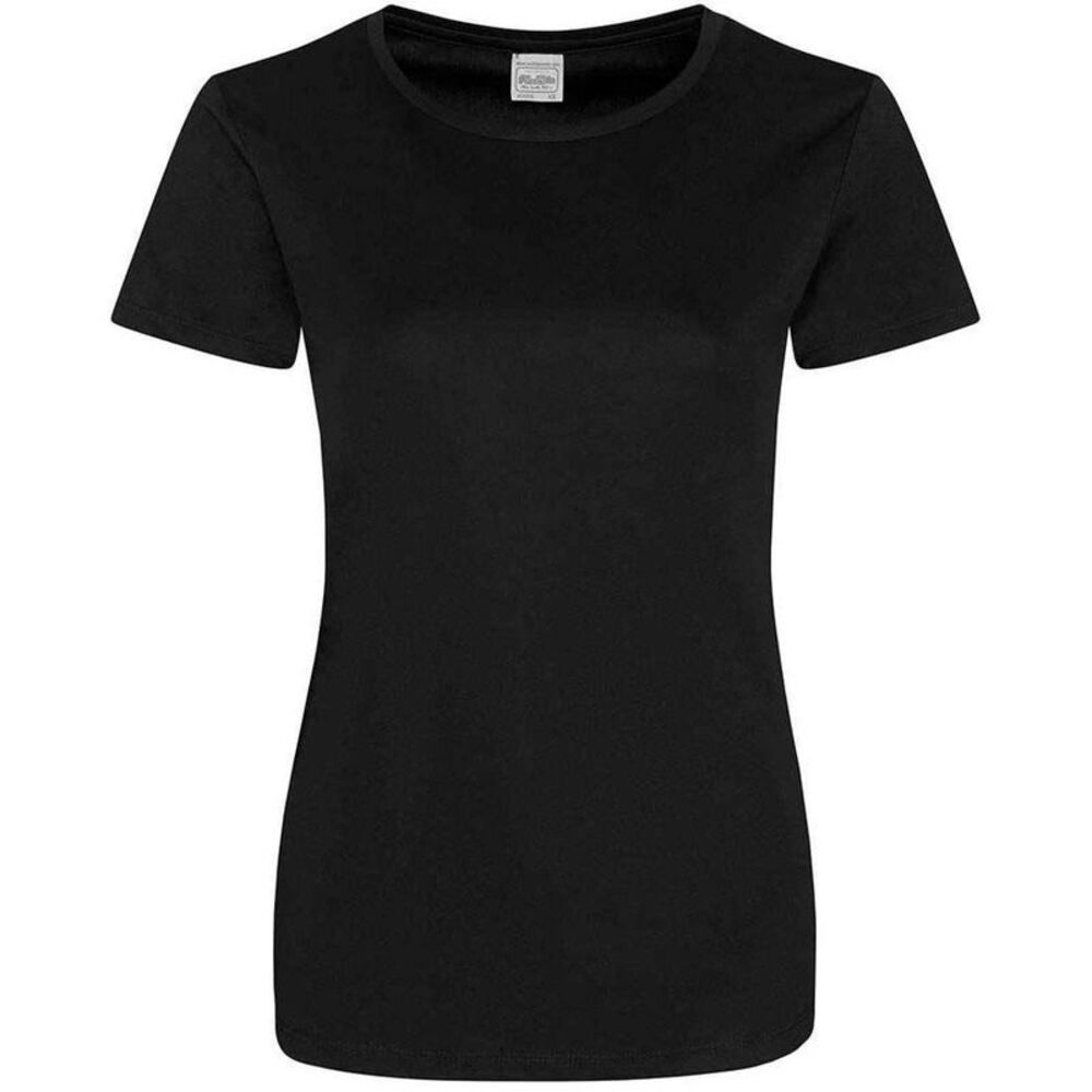 Awdis Womens/Ladies Cool Smooth T-Shirt / Jet Black